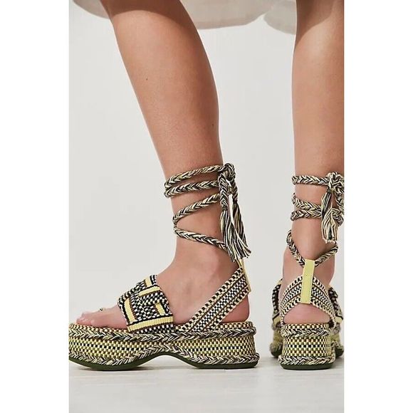 New Free People AMAMBAIH Gabriela Wrap Sandals Size 36 - Picture 1 of 6